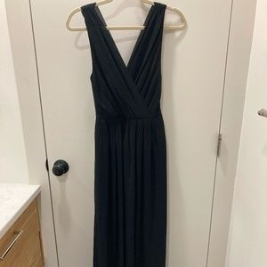 Floor length 100% Silk Joie black dress